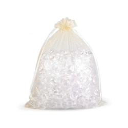 Woreczek podarunkowy 21x29 cm organza - Kremowyjasny (10 Sztuki)