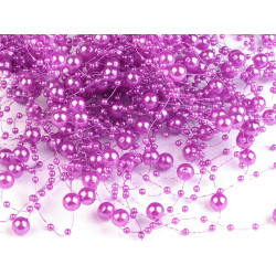 Beaded garland ø7mm length 130 cm - Light violet (12 Pieces)