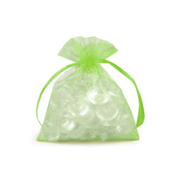 Woreczek podarunkowy 9x11 cm organza - Zielony jasny (10 Sztuki)