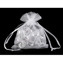 Woreczek podarunkowy 9x11 cm organza - White (10 Sztuki)