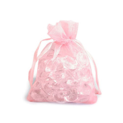 Woreczek podarunkowy 9x11 cm organza - Różowy jasny (10 Sztuki)
