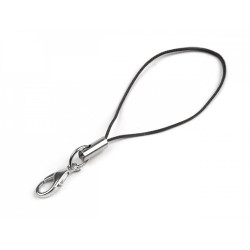 Agățătoare cu carabină, 50 mm - Negru (10 Bucăți)