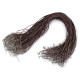 Cordón de algodón encerado con mosquetón 45 cm - Café marrón (1 Pieza) Cordón de algodón encerado con mosquetón 45 cm - Café marrón (1 Pieza)