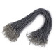 Cordón de algodón encerado con mosquetón 45 cm - Café marrón (1 Pieza) Cordón de algodón encerado con mosquetón 45 cm - Café marrón (1 Pieza)