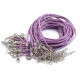 Cordón de algodón encerado con mosquetón 45 cm - Café marrón (1 Pieza) Cordón de algodón encerado con mosquetón 45 cm - Café marrón (1 Pieza)