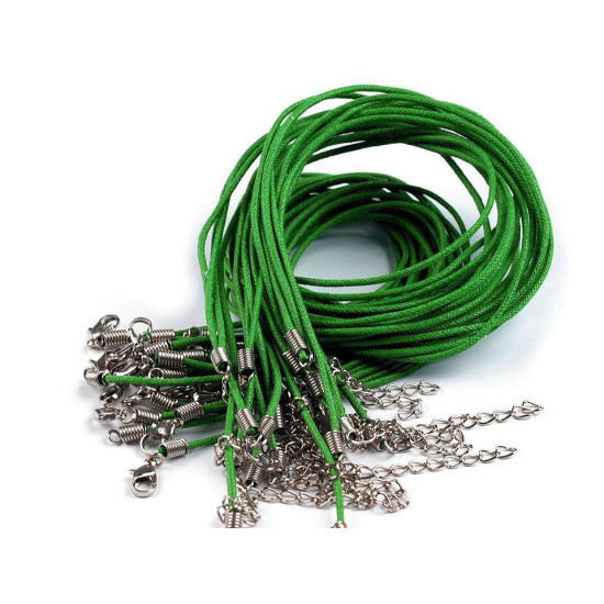 Cordón de algodón encerado con mosquetón 45 cm - Café marrón (1 Pieza) Cordón de algodón encerado con mosquetón 45 cm - Café marrón (1 Pieza)