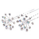 Ace de păr cu strasuri, ø20 mm - Cristal ab (12 Bucăți) Ace de păr cu strasuri, ø20 mm - Cristal ab (12 Bucăți)