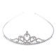 Diadem / tiara sztrasowa - Crystal (4 Sztuki)