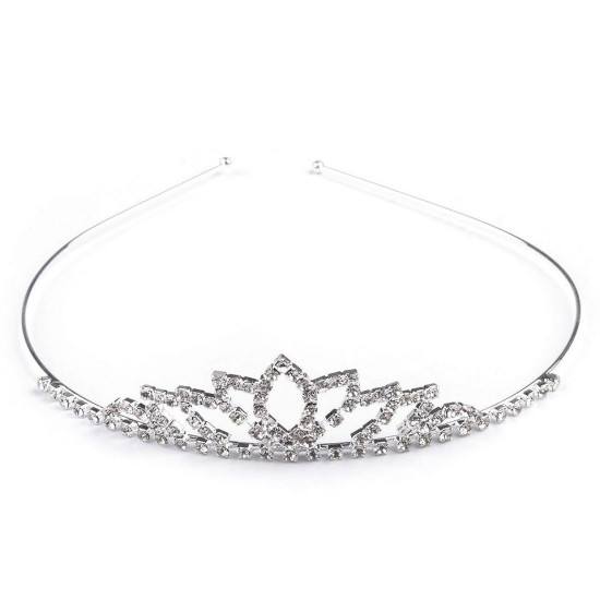Diadem / tiara sztrasowa - Crystal (4 Sztuki)