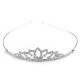 Diadem / tiara sztrasowa - Crystal (4 Sztuki)