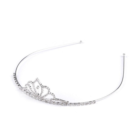 Diadem / tiara sztrasowa - Crystal (4 Sztuki)