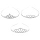 Diadem / tiara sztrasowa - Crystal (4 Sztuki)