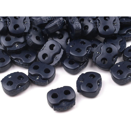 Butée de verrouillage de cordon à bascule, 2 trous, 15x15 mm - Noir (10 Pièces) Butée de verrouillage de cordon à bascule, 2 trous, 15x15 mm - Noir (10 Pièces)