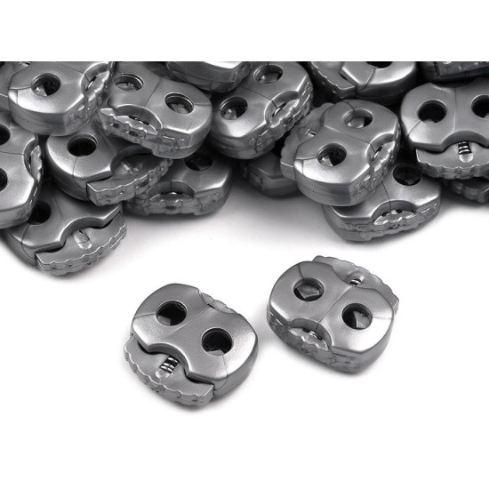 Butée de verrouillage de cordon à bascule, 2 trous, 15x15 mm - Noir (10 Pièces) Butée de verrouillage de cordon à bascule, 2 trous, 15x15 mm - Noir (10 Pièces)