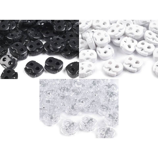 Butée de verrouillage de cordon à bascule, 2 trous, 15x15 mm - Noir (10 Pièces) Butée de verrouillage de cordon à bascule, 2 trous, 15x15 mm - Noir (10 Pièces)