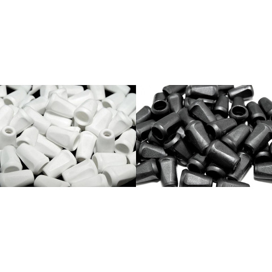 Műanyag zsinórvég 12x17 mm szögletes - Fekete (600 Darabok) Műanyag zsinórvég 12x17 mm szögletes - Fekete (600 Darabok)