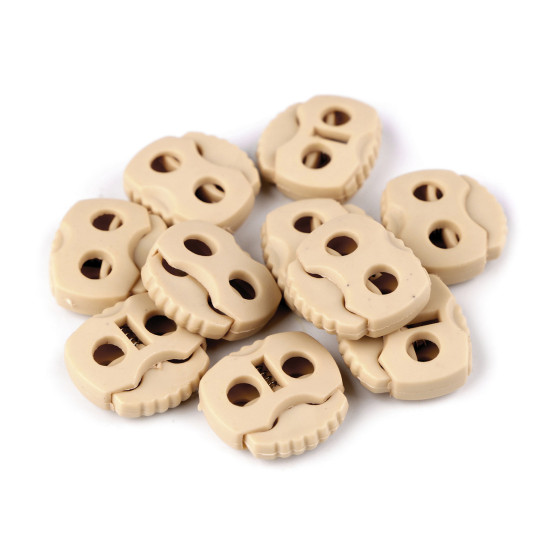 2-hole cord lock stopper toggles 20x20 mm - Dark red (100 Pieces) 2-hole cord lock stopper toggles 20x20 mm - Dark red (100 Pieces)