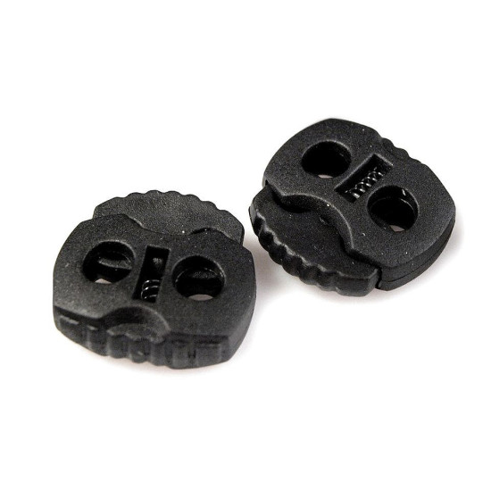 2-hole cord lock stopper toggles 20x20 mm - Dark red (100 Pieces) 2-hole cord lock stopper toggles 20x20 mm - Dark red (100 Pieces)