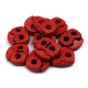 2-hole cord lock stopper toggles 20x20 mm - Dark red (100 Pieces) 2-hole cord lock stopper toggles 20x20 mm - Dark red (100 Pieces)