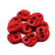 2-hole cord lock stopper toggles 20x20 mm - Dark red (100 Pieces) 2-hole cord lock stopper toggles 20x20 mm - Dark red (100 Pieces)
