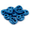 2-hole cord lock stopper toggles 20x20 mm - Blue (10 Pieces)