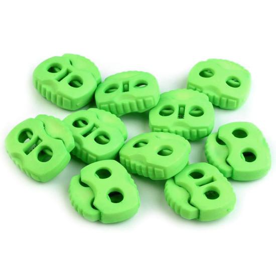 2-hole cord lock stopper toggles 20x20 mm - Dark red (100 Pieces) 2-hole cord lock stopper toggles 20x20 mm - Dark red (100 Pieces)