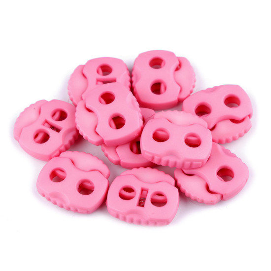 2-hole cord lock stopper toggles 20x20 mm - Dark red (100 Pieces) 2-hole cord lock stopper toggles 20x20 mm - Dark red (100 Pieces)
