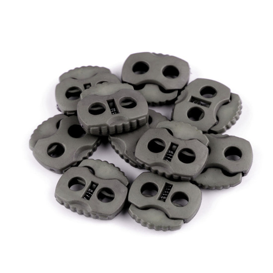 2-hole cord lock stopper toggles 20x20 mm - Dark red (100 Pieces) 2-hole cord lock stopper toggles 20x20 mm - Dark red (100 Pieces)