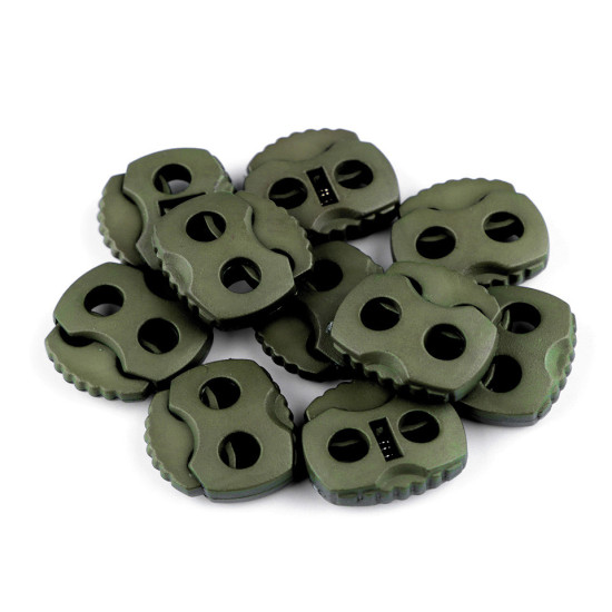 2-hole cord lock stopper toggles 20x20 mm - Dark red (100 Pieces) 2-hole cord lock stopper toggles 20x20 mm - Dark red (100 Pieces)