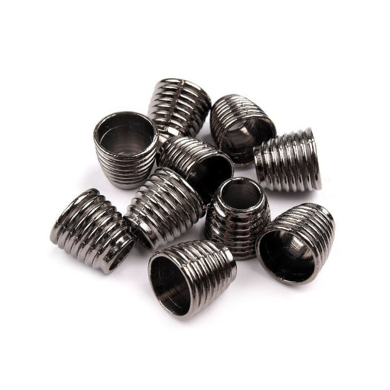 Cappuccio, per cordoncino metallico, dimensioni: ø 6,7 mm - Nichel (200 Pezzi) Cappuccio, per cordoncino metallico, dimensioni: ø 6,7 mm - Nichel (200 Pezzi)