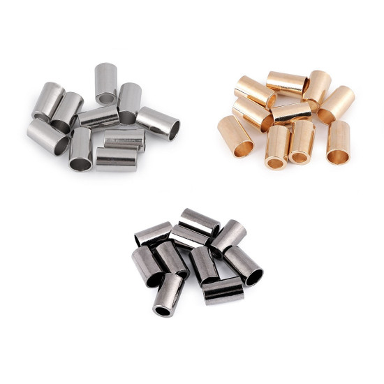 Endstück aus metall für kordel ø 3,5 mm, ø 5,5 mm - Nickel (200 Stücke) Endstück aus metall für kordel ø 3,5 mm, ø 5,5 mm - Nickel (200 Stücke)