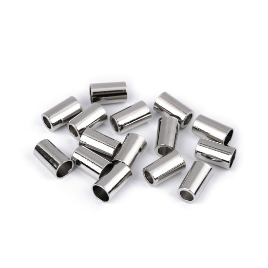 Endstück aus metall für kordel ø 3,5 mm, ø 5,5 mm - Nickel (200 Stücke) Endstück aus metall für kordel ø 3,5 mm, ø 5,5 mm - Nickel (200 Stücke)