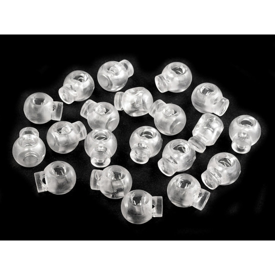 Cierres redondos para cordón 15x19 mm - Transparente (100 Piezas) Cierres redondos para cordón 15x19 mm - Transparente (100 Piezas)