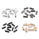 Cappuccio per cordoncino metallico, ø 4 mm - Nero (100 Pezzi) Cappuccio per cordoncino metallico, ø 4 mm - Nero (100 Pezzi)