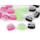 Bouchon/embout de cordon en plastique à 2 trous, 17 x 19 mm - Vert jaune (50 Pièces) Bouchon/embout de cordon en plastique à 2 trous, 17 x 19 mm - Vert jaune (50 Pièces)