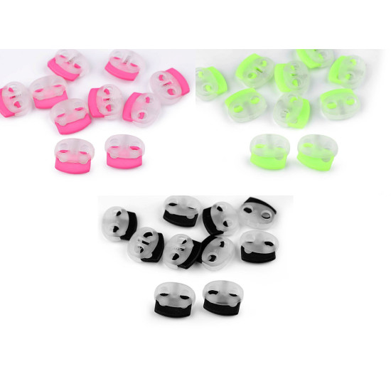 Bouchon/embout de cordon en plastique à 2 trous, 17 x 19 mm - Vert jaune (50 Pièces) Bouchon/embout de cordon en plastique à 2 trous, 17 x 19 mm - Vert jaune (50 Pièces)