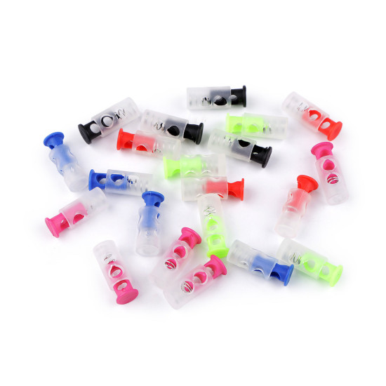 Bouchon/embout de cordon en plastique à 2 trous, 9 x 24 mm - Vert jaune (500 Pièces) Bouchon/embout de cordon en plastique à 2 trous, 9 x 24 mm - Vert jaune (500 Pièces)
