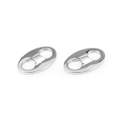 Butée de cordon métallique, ø 8 mm - Nickel (2 Pièces)