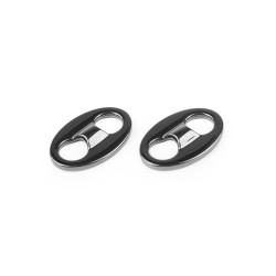 Butée de cordon métallique, ø 8 mm - Nickel noir (10 Pièces)
