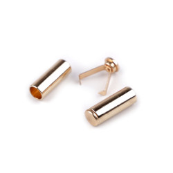 Cord end cap with integral grip ø6 mm - Gold classic (4 Pieces)