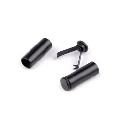 Cord end cap with integral grip ø6 mm - Black varnish (20 Pieces)