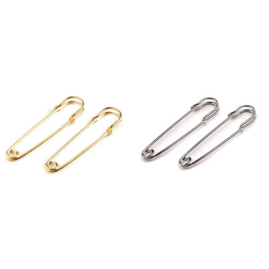Agrafka ozdobna 13x65 mm - Złoty (10 Sztuki) Agrafka ozdobna 13x65 mm - Złoty (10 Sztuki)