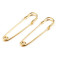 Large safety pin / kilt pin 13x65 mm - Gold (10 Pieces)