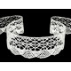 Bobine de liseré de dentelle en coton, largeur, 32 mm - Blanc (60 Mètres) Bobine de liseré de dentelle en coton, largeur, 32 mm - Blanc (60 Mètres)