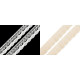 Bobine de liseré de dentelle en coton, largeur, 32 mm - Blanc (60 Mètres) Bobine de liseré de dentelle en coton, largeur, 32 mm - Blanc (60 Mètres)
