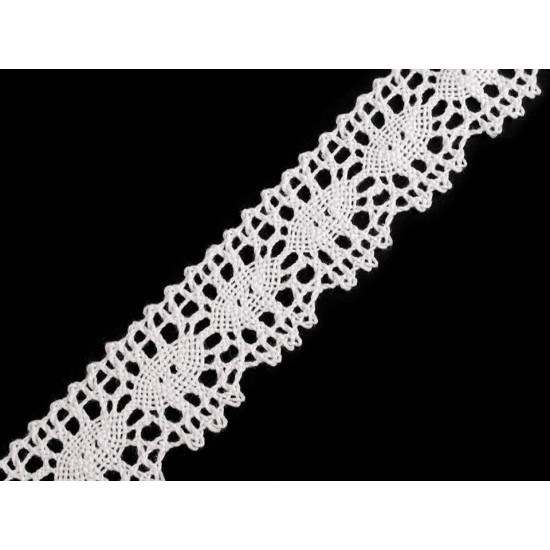 Bobine de liseré de dentelle en coton, largeur, 32 mm - Noir (30 Mètres) Bobine de liseré de dentelle en coton, largeur, 32 mm - Noir (30 Mètres)