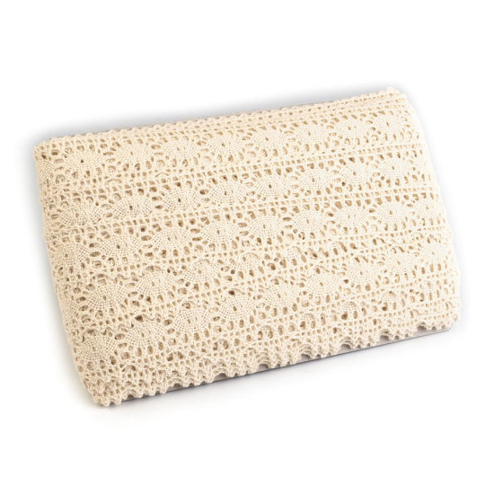 Bobine de liseré de dentelle en coton, largeur, 32 mm - Noir (30 Mètres) Bobine de liseré de dentelle en coton, largeur, 32 mm - Noir (30 Mètres)