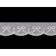 Bawełniana koronka - haft angielski szerokość 35 mm - White (1 Metr) Bawełniana koronka - haft angielski szerokość 35 mm - White (1 Metr)
