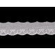 Bawełniana koronka - haft angielski szerokość 35 mm - White (1 Metr) Bawełniana koronka - haft angielski szerokość 35 mm - White (1 Metr)