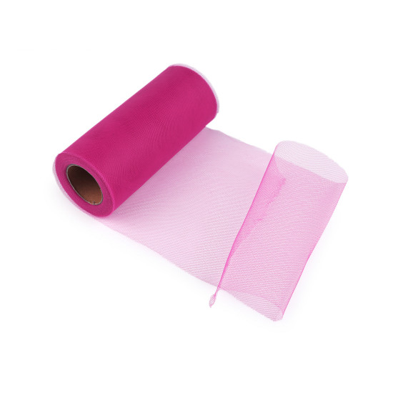 Decorative tulle fabric, width 15 cm - Snow white (1 Piece) Decorative tulle fabric, width 15 cm - Snow white (1 Piece)